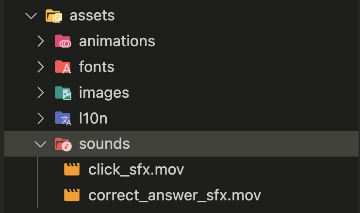 SFX assets folder