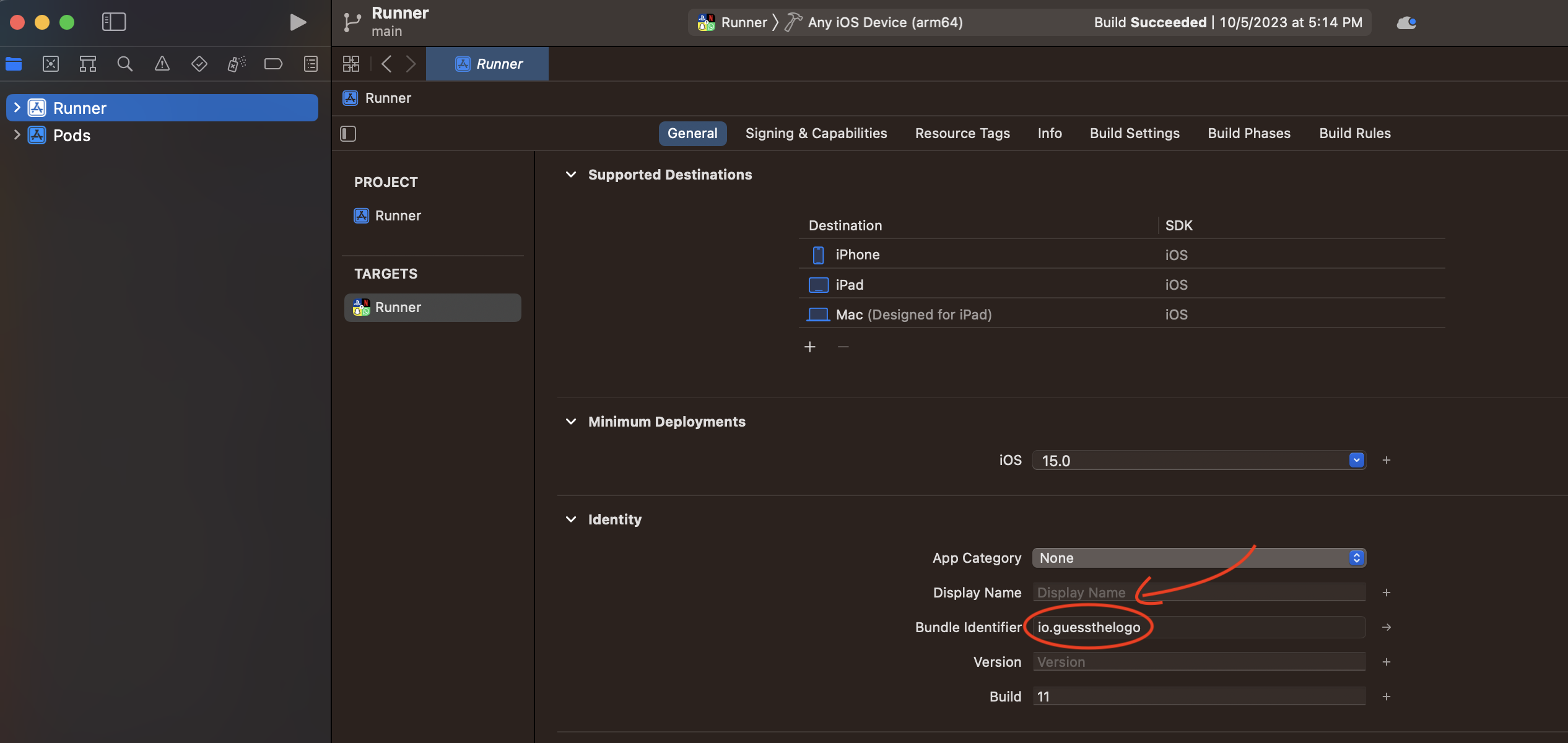 Xcode bundle ID